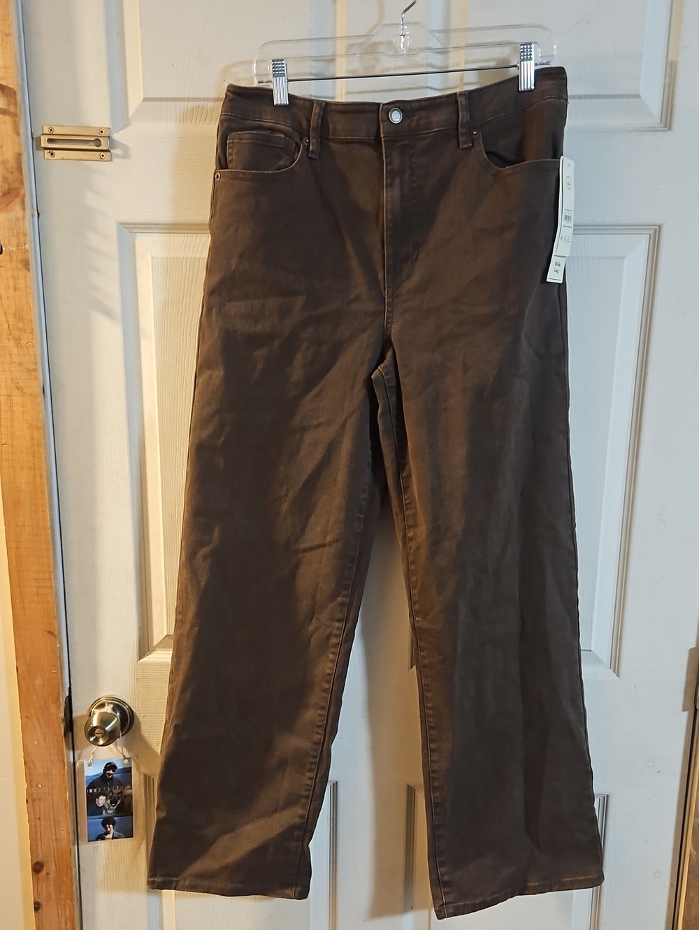No Boundaries High Rise Baggy Wide Leg Jeans: BROWN: NEW WITH TAGS: L (12-14)